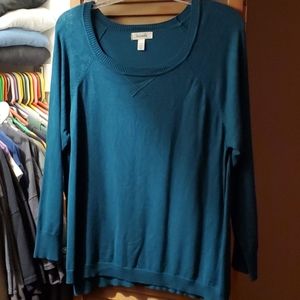 2x Dressbarn long sleeve dark teal sweater